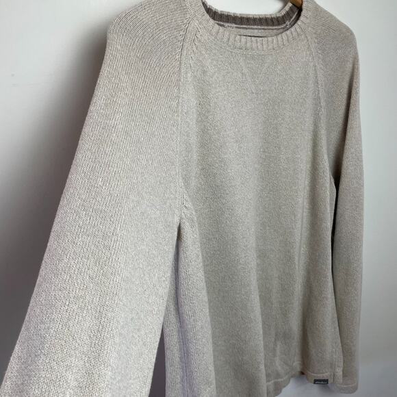 Eddie Bauer Cotton Crewneck Sweater Mens L/XL Quiet Luxury Preppy Academia - Picture 2 of 7